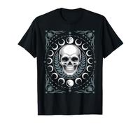 Crâne Gothique avec Phases de Lune mystiques T-Shirt