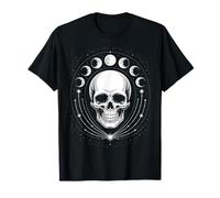 Crâne Gothique avec Phases de Lune mystiques T-Shirt