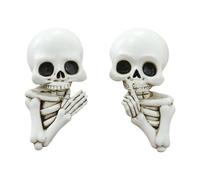 Crâne Halloween 2 Pièces Ornements De Coin Gothiques Effrayants À Orbites