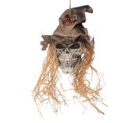 Crâne Halloween Accessoires Épouvantail Squelette Effrayant avec Lumières | Décor Crâne Halloween avec Yeux Lumineux Pour Manteau de Cheminée Cour Jardin Porche Fête Maison Hantée Maison