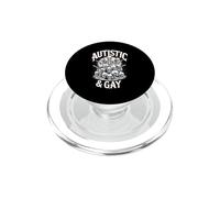 Crâne Humoristique en métal Lourd autiste et Gay PopSockets PopGrip pour MagSafe