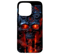 Crâne Infernal Steampunk Molten Mechanica de feu Industriel Coque pour iPhone 15 Pro Max