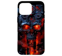 Crâne Infernal Steampunk Molten Mechanica de feu Industriel Coque pour iPhone 16 Pro Max