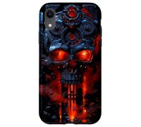 Crâne Infernal Steampunk Molten Mechanica de feu Industriel Coque pour iPhone XR