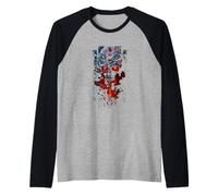 Crâne Infernal Steampunk Molten Mechanica de feu Industriel Manche Raglan