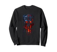 Crâne Infernal Steampunk Molten Mechanica de feu Industriel Sweatshirt