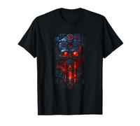 Crâne Infernal Steampunk Molten Mechanica de feu Industriel T-Shirt
