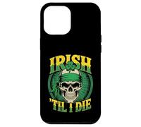 Crâne Irlandais Til I Die Shamrock St Patrick Day Grunge Coque pour iPhone 12 Pro Max