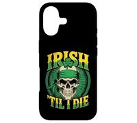 Crâne Irlandais Til I Die Shamrock St Patrick Day Grunge Coque pour iPhone 17