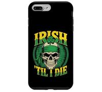 Crâne Irlandais Til I Die Shamrock St Patrick Day Grunge Coque pour iPhone 7 Plus/8 Plus