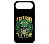 Crâne Irlandais Til I Die Shamrock St Patrick Day Grunge Coque pour iPhone Air