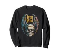 Crâne Iron Void avec Ailes de Chauve-Souris démon Sweatshirt
