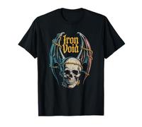Crâne Iron Void avec Ailes de Chauve-Souris démon T-Shirt