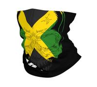 Crâne Jamaïque Drapeau Jamaïcain Homme Femme Echarpe Tête Pirate Respirant Bandeaux Multi-Usage Echarpe Gaiter pour Sports Motorcycle Yoga