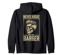 Crâne jamais Argue with Your Barber Classique, Vintage Gothique Sweat à Capuche