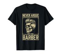 Crâne jamais Argue with Your Barber Classique, Vintage Gothique T-Shirt