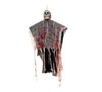 Crâne lumineux taché de sang résistant aux intempéries pour fêtes d'Halloween et maisons hantées crâne d'Halloween