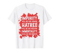 Crâne maléfique Impurité Haine Immortalité Hell Demon Chaos T-Shirt Graphique avec Valeur, Homme, Blanc, L