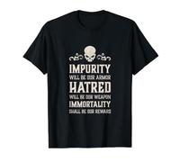 Crâne maléfique Impurité Haine Immortalité Hell Demon Chaos T-Shirt Graphique avec Valeur, Homme, Noir, XL
