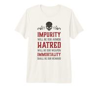 Crâne maléfique Impurité Haine Immortalité Hell Demon Chaos T-Shirt Haut de Gamme