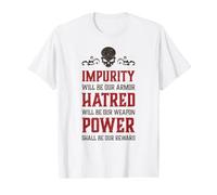 Crâne maléfique Impurité Haine Puissance Hell Demon Chaos T-Shirt Graphique avec Valeur