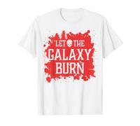Crâne maléfique Let The Galaxy Burn Hell Demon Chaos Blood T-Shirt Graphique avec Valeur, Homme, Blanc, XL