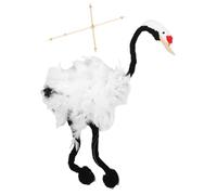 Crane Marionette Marionette Marionnette d'autruche marionnette marionnette pour Fait à la main | Peluche Funny String Clown Doll, Pull String Tuping Crafts Interactive Educational Prop