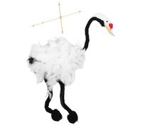 Crane Marionette Puppet - Marionnettes en corde portables | Marionette Crane Plush | Doux à la main fabriquées en grue bande de marionnettes | Jouets éducatifs interactifs pour