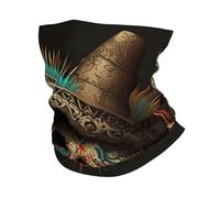 Crâne Mort-Vivant Mexicain Vintage du Mexique Unisexe Bandeau Coupe-Vent Écharpe Tube Respirant Foulard pour Moto Pêche Cyclisme Ski