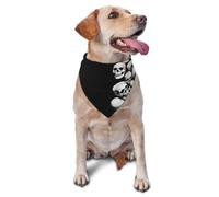 Crâne Noir, L'Horreur Maléfique Foulard Triangulaire Chiens Mode Écharpe Triangulaire Lavable Écharpe pour Chien pour Quotidien Décorations d'anniversaire Chiot