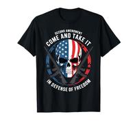 Crâne Patriotique et fusils - in Defense of Freedom 2A USA T-Shirt