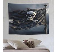 crâne Pirate Tapisserie Murale Suspendue, Tenture Pour Chambre À Coucher, Salon, Dortoir, Décoration 150×200cm