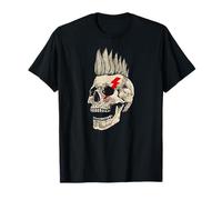 Crâne punk rock avec style mohawk punk's not dead T-Shirt