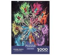 Crâne Puzzle 1000 Pieces Cadeau Unique Jeu Éduchatif Défi Jouet À De Qualité Supérieure Peinture Art pour Adultes Et Enfants 70x50cm/1000pcs