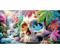 crâne Puzzle de 1000 pièces Cadeaux d'anniversaire pour Grands Enfants Jeux éducatifs Classiques 38x52cm/1000pcs