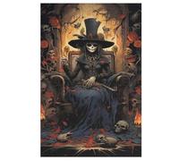 Crâne Puzzles en Bois 1000 Pièces pour Adultes, Poster Jigsaw Puzzle, Design Unique Jouet Éducatif pour Adolescents Et Enfants Idée Cadeau