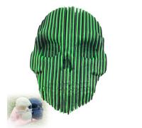 Crâne quantique Lumineux imprimé en 3D, Puzzle quantique Flexible for soulager Le Stress, Masques de crânes Lumineux imprimés en 3D, décorations d'halloween, Puzzle Anti-anxiété for Adultes(Green)