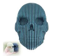 Crâne quantique Lumineux imprimé en 3D, Puzzle quantique Flexible for soulager Le Stress, Masques de crânes Lumineux imprimés en 3D, décorations d'halloween, Puzzle Anti-anxiété for Adultes(Blue)