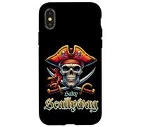 Crâne Scallywag salé et épées croisées Pirate Coque pour iPhone X/XS