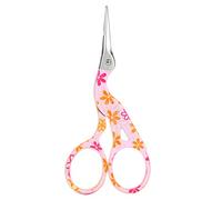 Crane Scissors Retro Stainless Steel Tailor Sewing Scissors for Embroidery Needlework DIY Handmade Crafting Household Sewing Accessories (Couleur porcelaine fleur (petit rose))