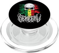 Crâne Sénégal Drapeau Sénégal PopSockets PopGrip pour MagSafe
