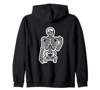 Crâne squelette effrayant gothique Halloween Vaudou Maison hantée Sweat à Capuche