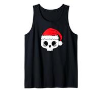 Crâne Squelette Effrayant Père Noël Rock n Roll Débardeur