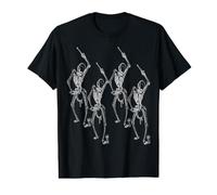 Crâne Squelette Macabre Danse de Mort Batteur Halloween T-Shirt Graphique avec Valeur