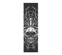 Crâne Toile D'Araignée Noir Grip de Skateboard Bande Grip Antidérapante,Auto-adhésif Griptape de Longboard,sans Bulles,Peut êTre Coupé(84 * 23cm 1pcs)