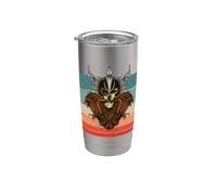 Crâne Viking Casque Viking Crâne avec Ailes Art Viking Gobelet isotherme en acier inoxydable double paroi