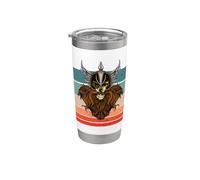 Crâne Viking Casque Viking Crâne avec Ailes Art Viking Gobelet isotherme en acier inoxydable double paroi