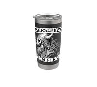 Crâne Viking vieilli Berserker Empire sur le devant Gobelet isotherme en acier inoxydable double paroi