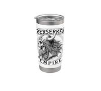 Crâne Viking vieilli Berserker Empire sur le devant Gobelet isotherme en acier inoxydable double paroi