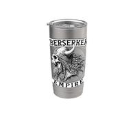 Crâne Viking vieilli Berserker Empire sur le devant Gobelet isotherme en acier inoxydable double paroi